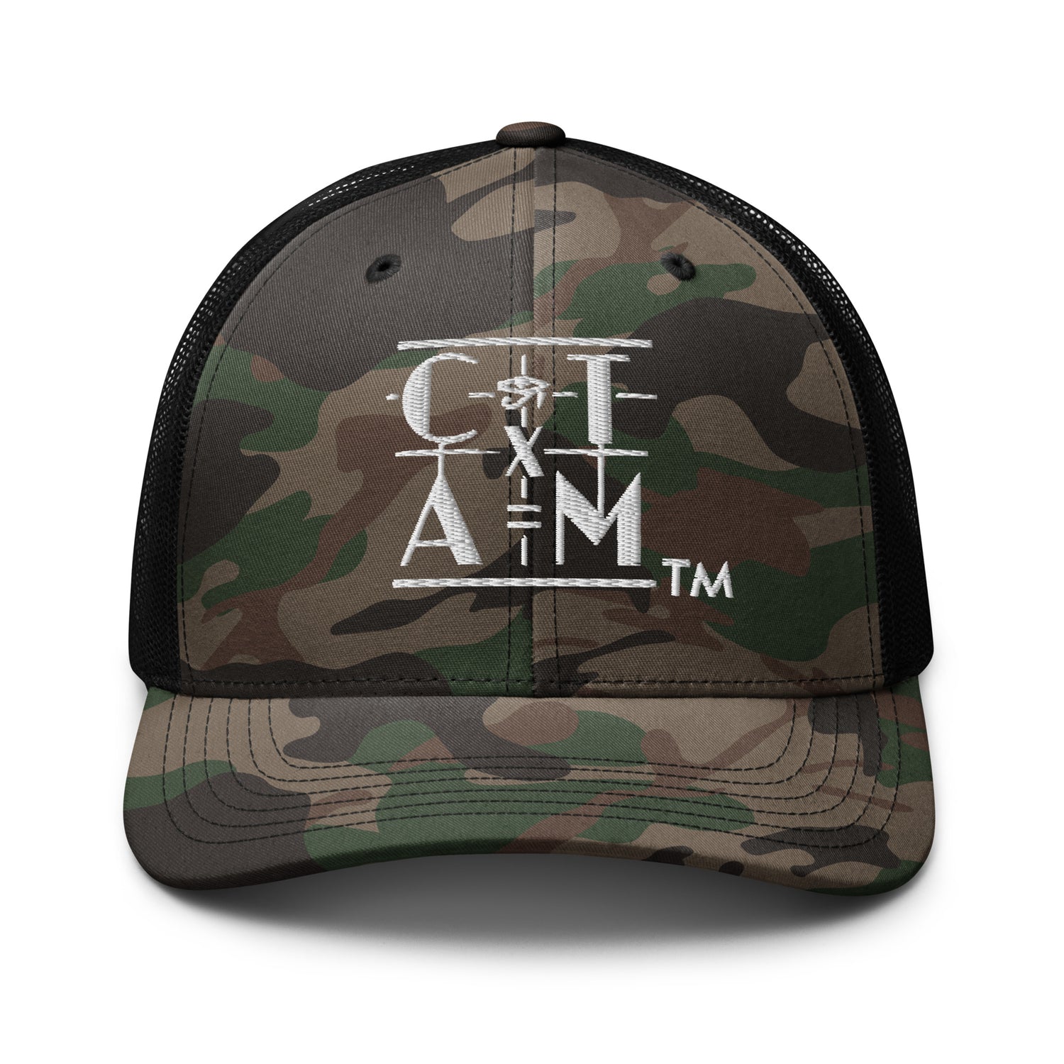 "CONSCIOUS THOUGHT..."  Camouflage trucker hat  {{TRADEMARKED}}™️