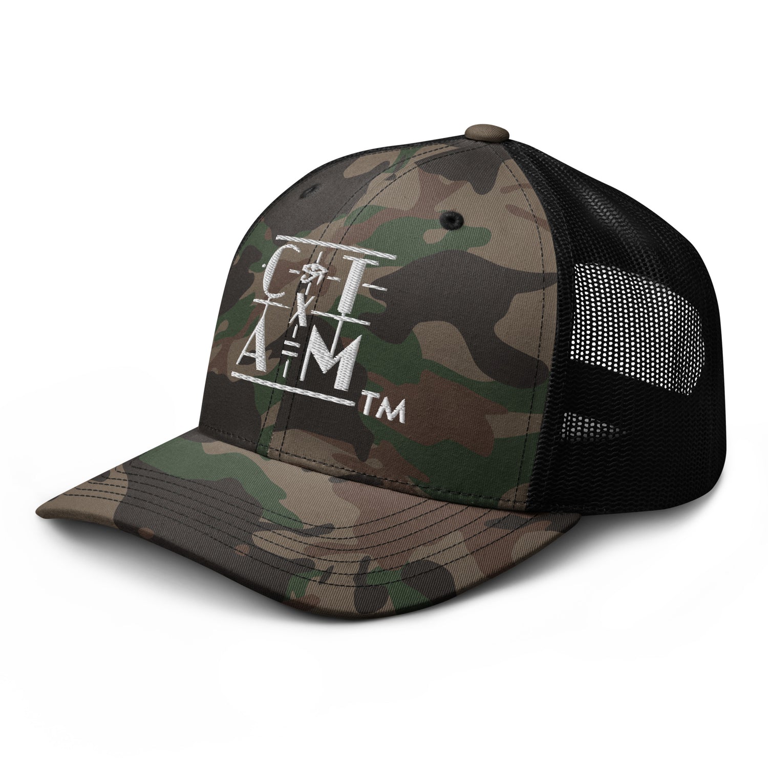 "CONSCIOUS THOUGHT..."  Camouflage trucker hat  {{TRADEMARKED}}™️