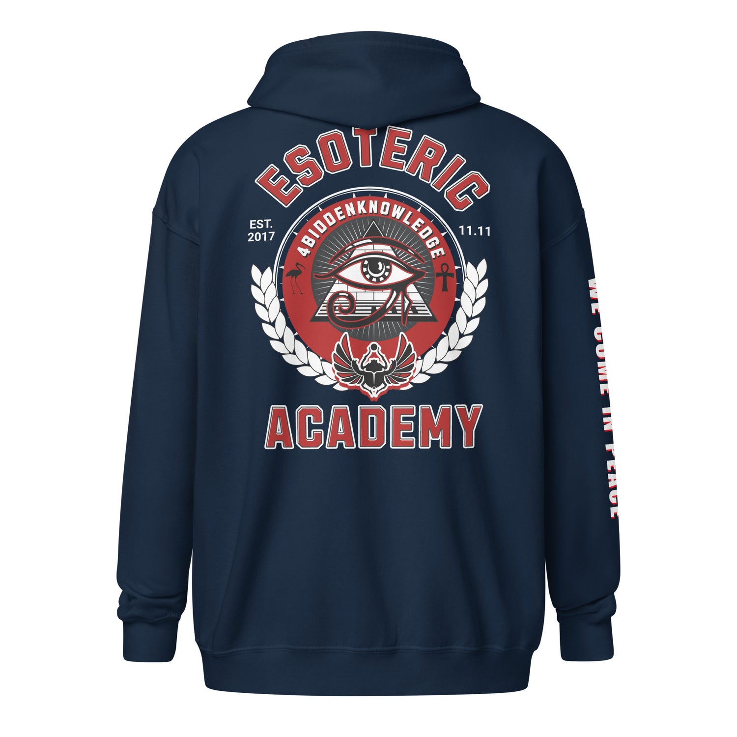 Academy Unisex heavy blend zip hoodie {{TRADEMARKED}}