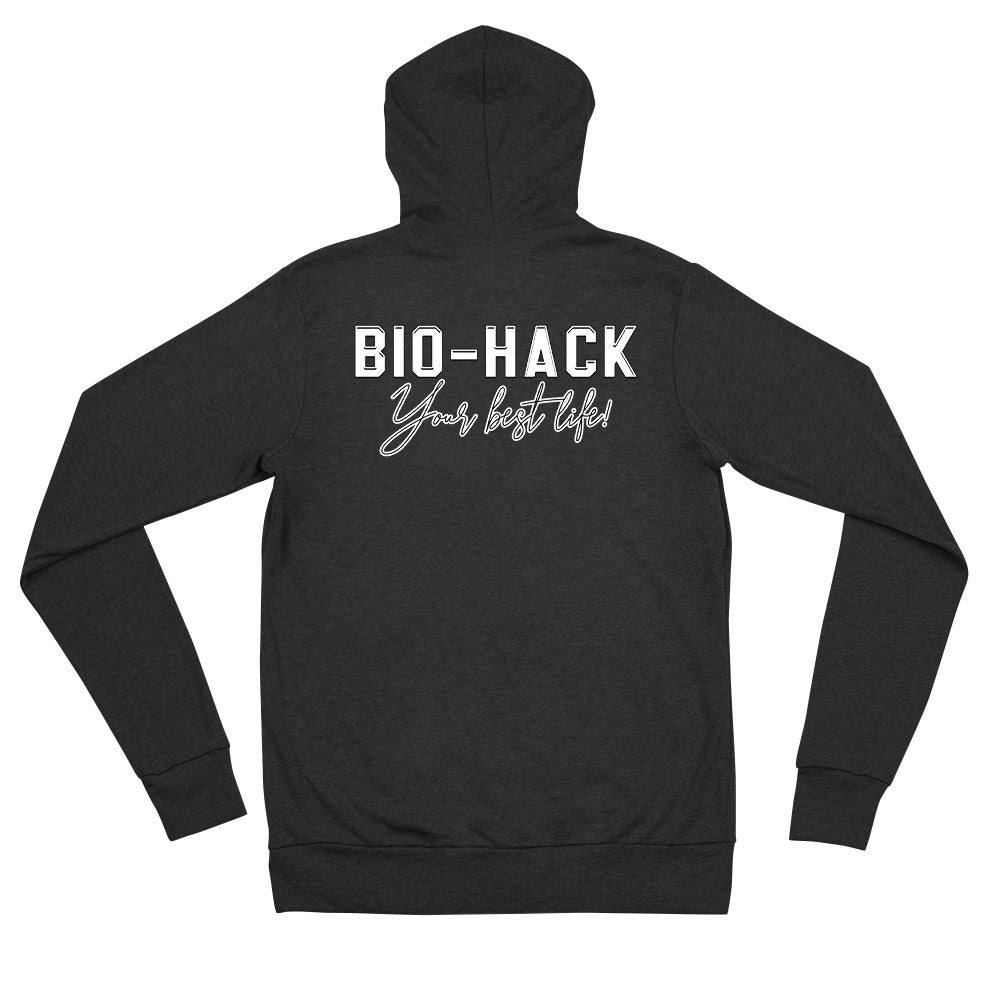 BIO-HACK Unisex zip hoodie {{TRADEMARKED}}™️