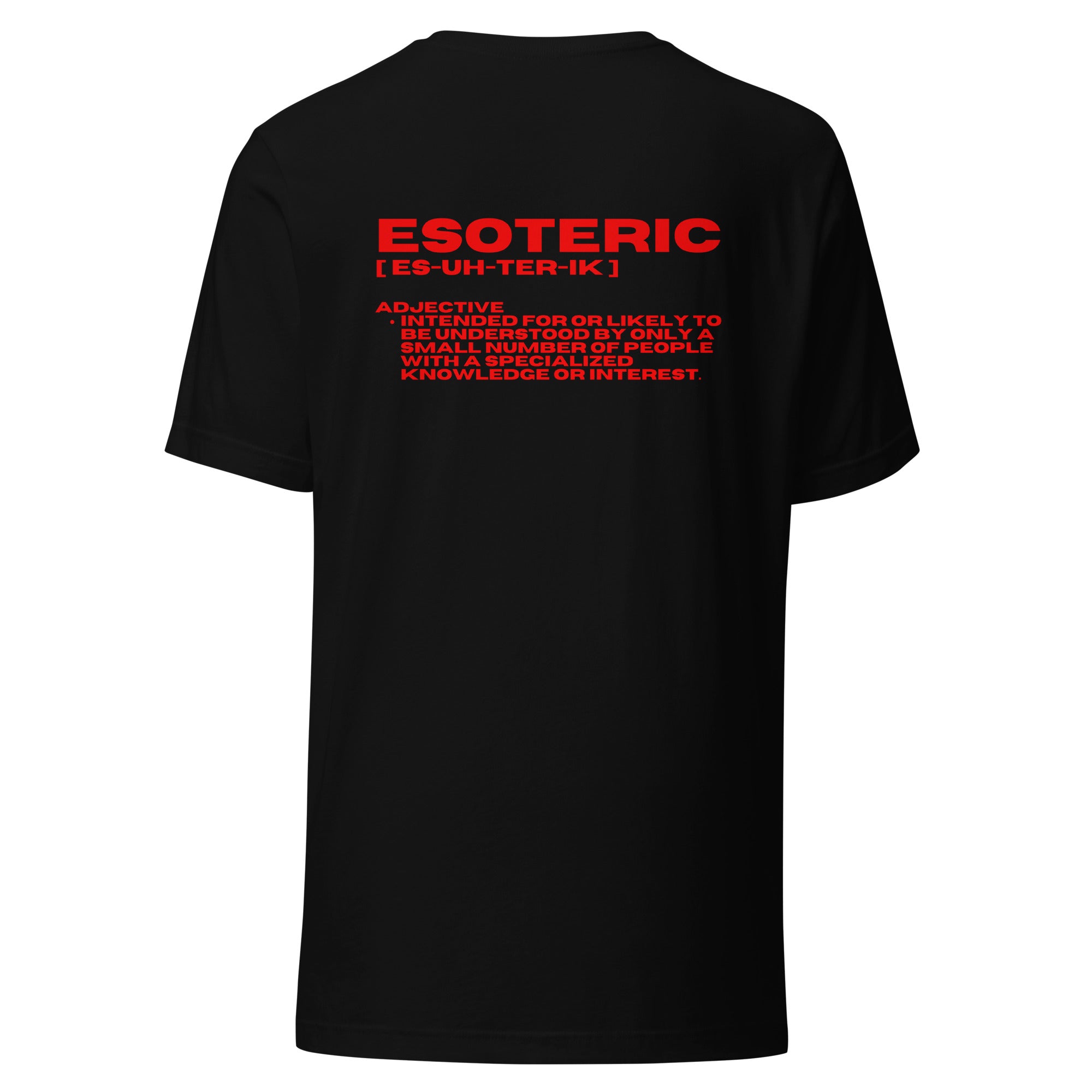 Unisex t-shirt with Esoteric Logo design