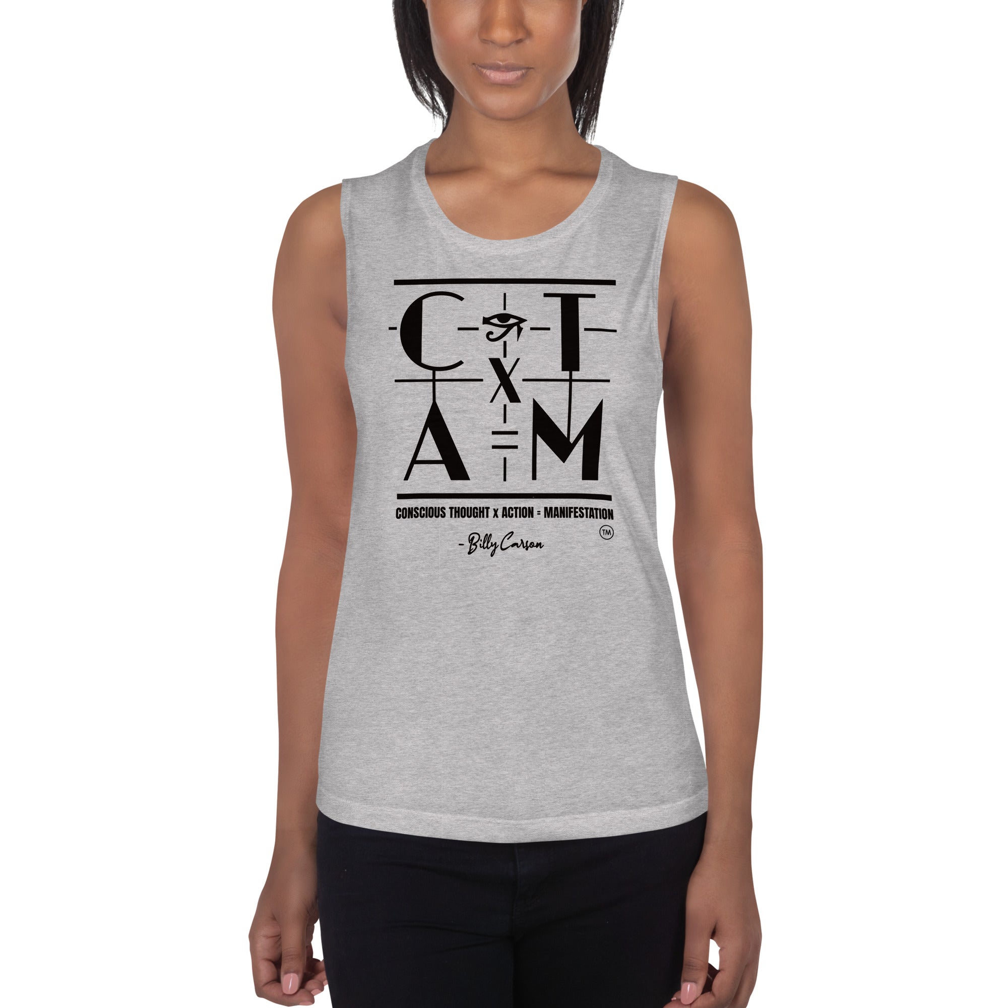 "CONSCIOUS THOUGHT..." Ladies’ Muscle Tank {{TRADEMARKED}}™️