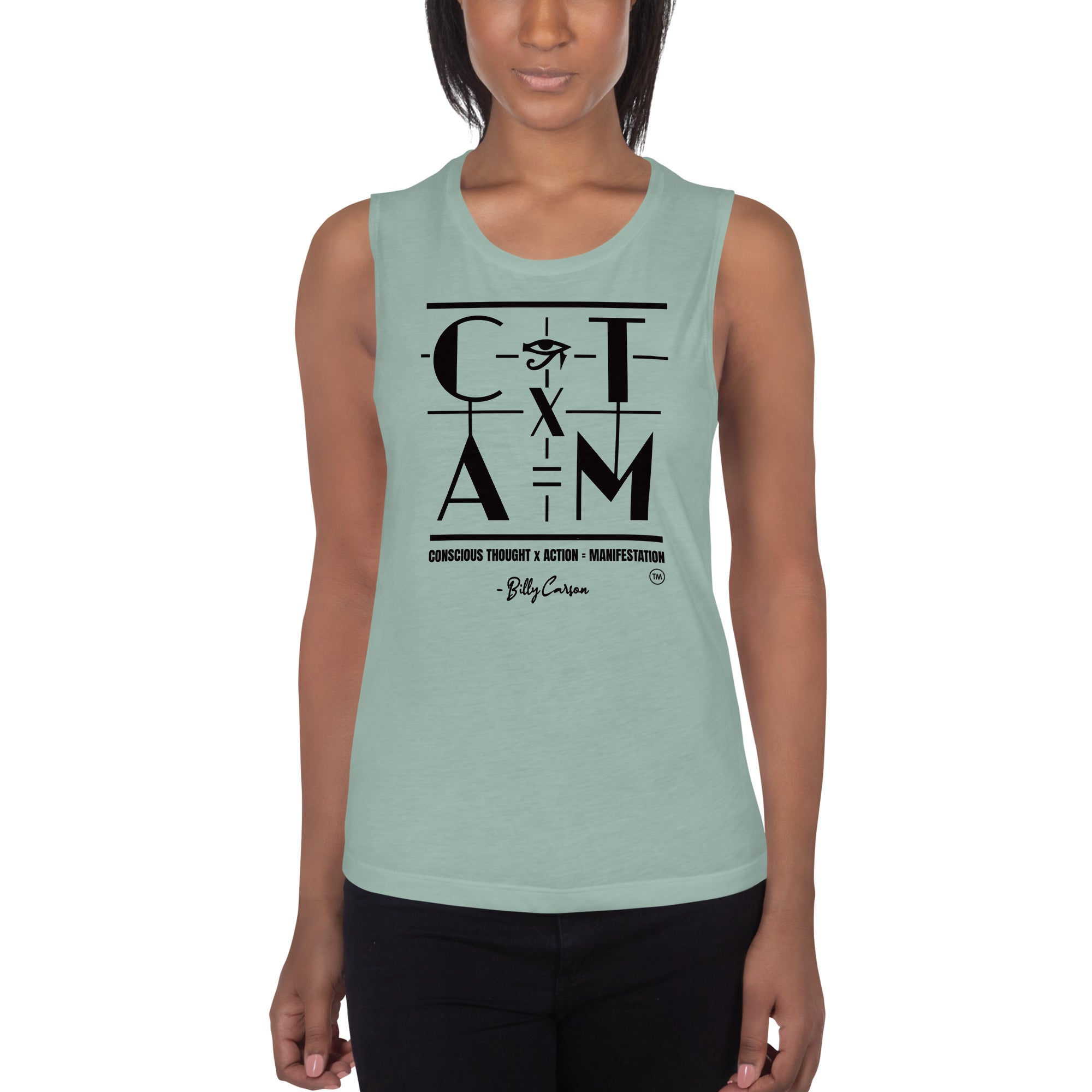 "CONSCIOUS THOUGHT..." Ladies’ Muscle Tank {{TRADEMARKED}}™️