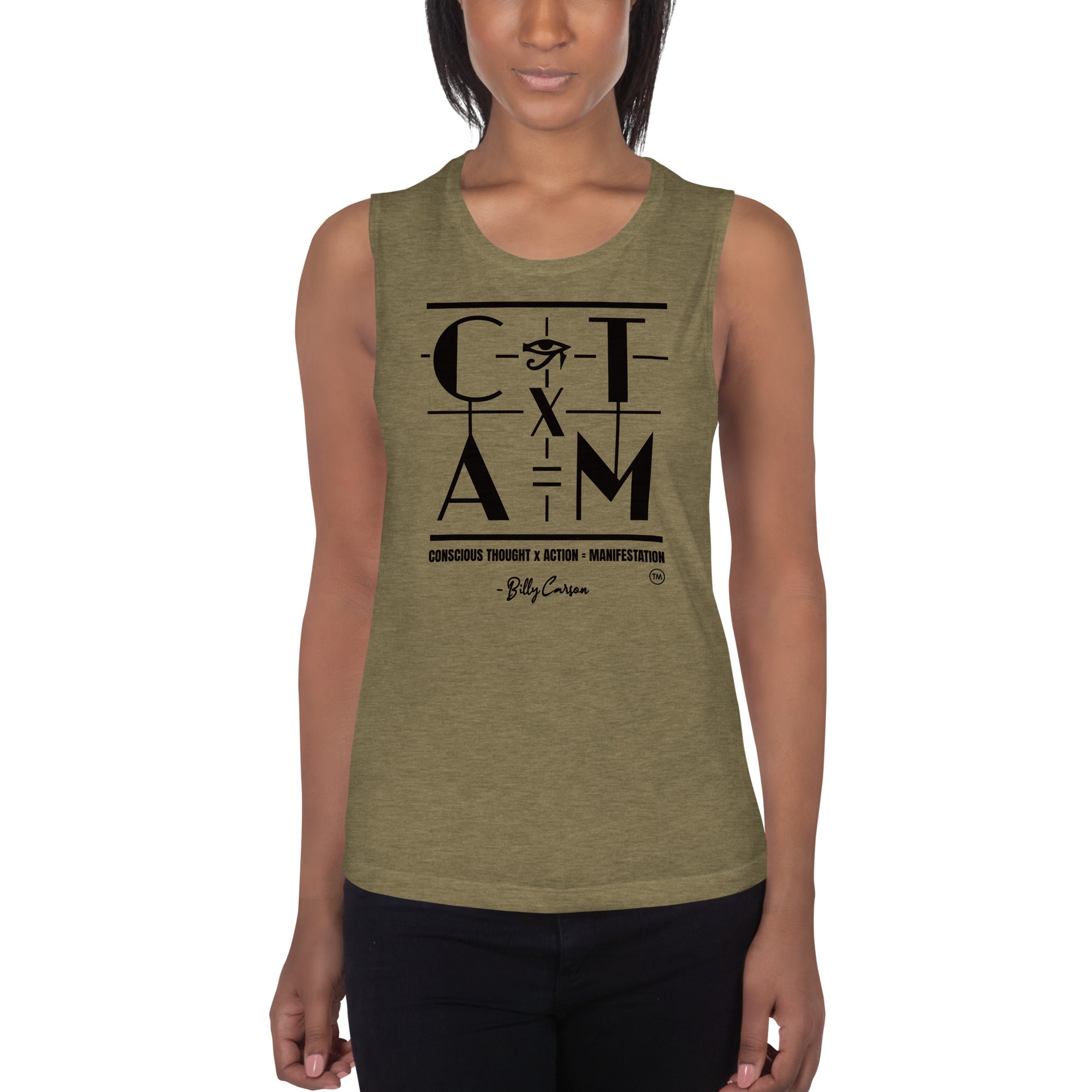 "CONSCIOUS THOUGHT..." Ladies’ Muscle Tank {{TRADEMARKED}}™️