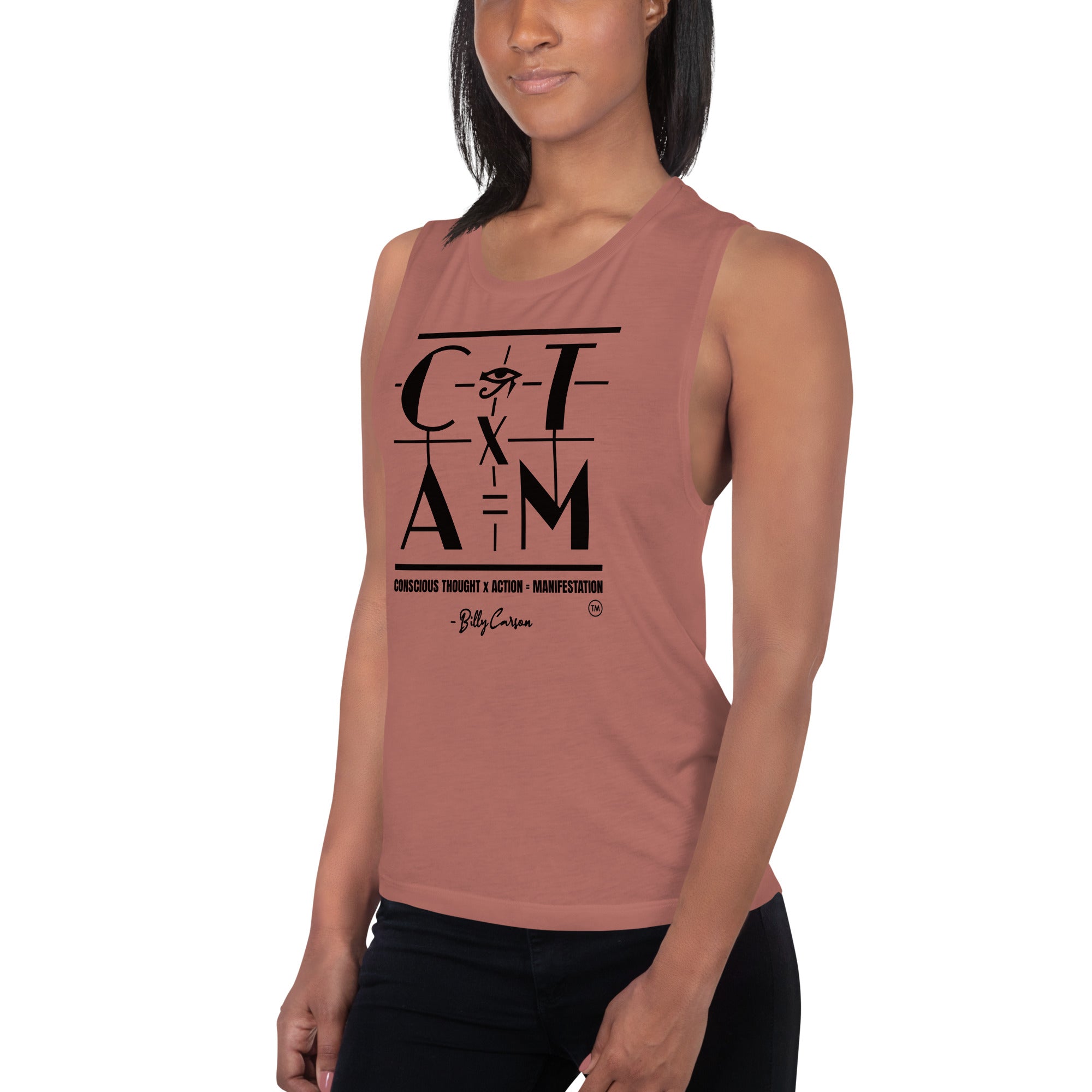"CONSCIOUS THOUGHT..." Ladies’ Muscle Tank {{TRADEMARKED}}™️