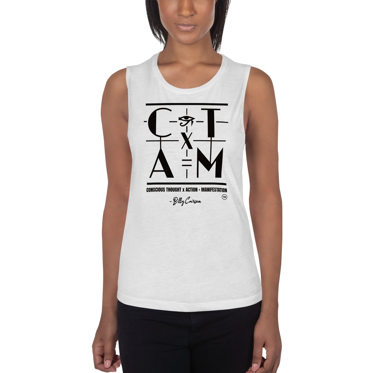 "CONSCIOUS THOUGHT..." Ladies’ Muscle Tank {{TRADEMARKED}}™️