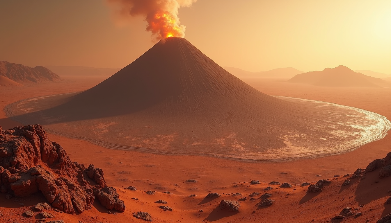 How Martian Volcanoes Might Have Delivered Ice to the Planet's Equator