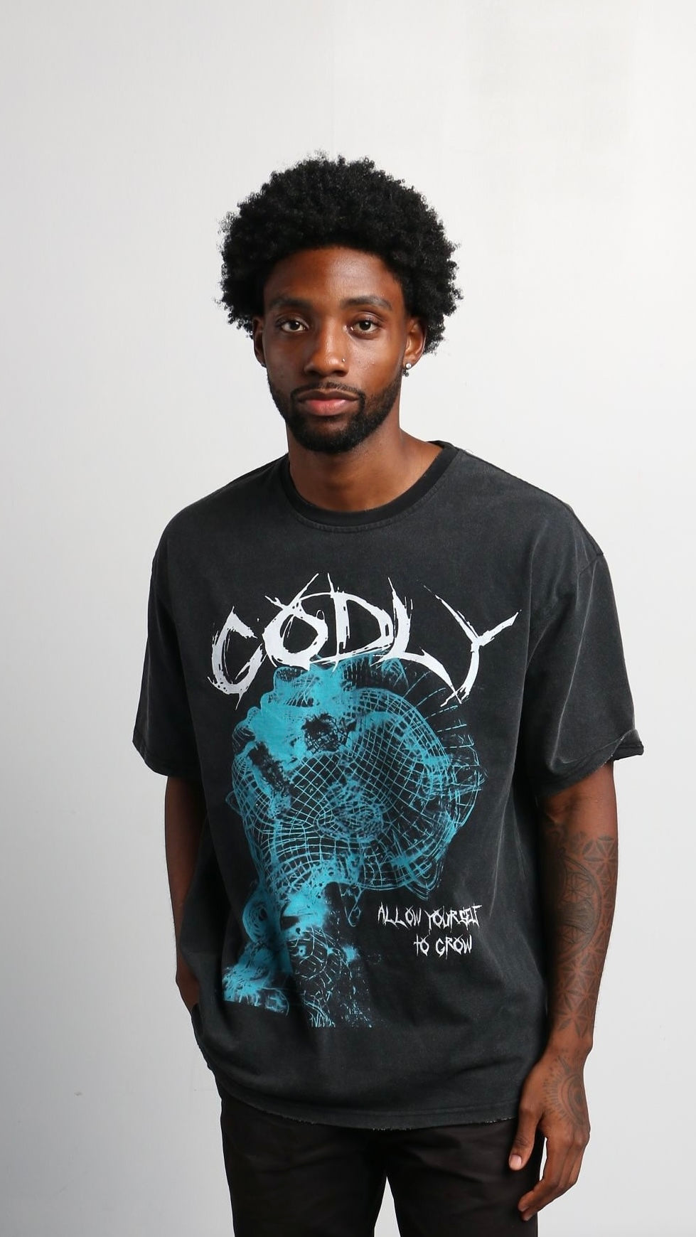 Godly &quot;Allow Yourself to Grow&quot; Vintage Washed tee