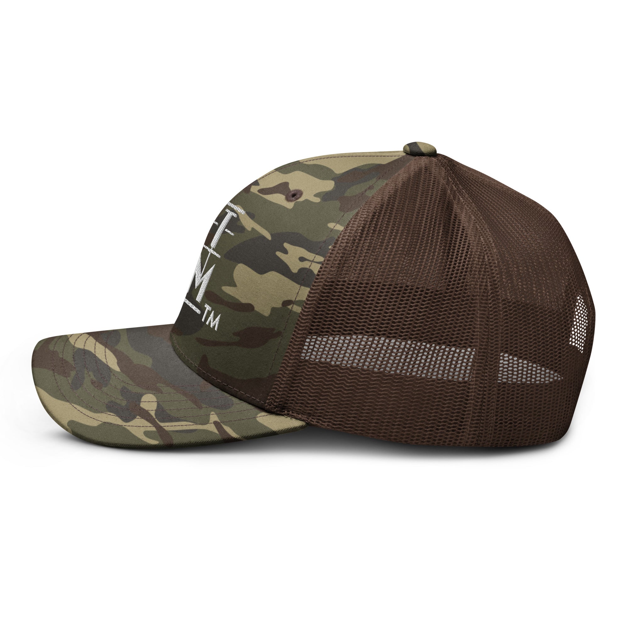 &quot;CONSCIOUS THOUGHT...&quot;  Camouflage trucker hat  {{TRADEMARKED}}