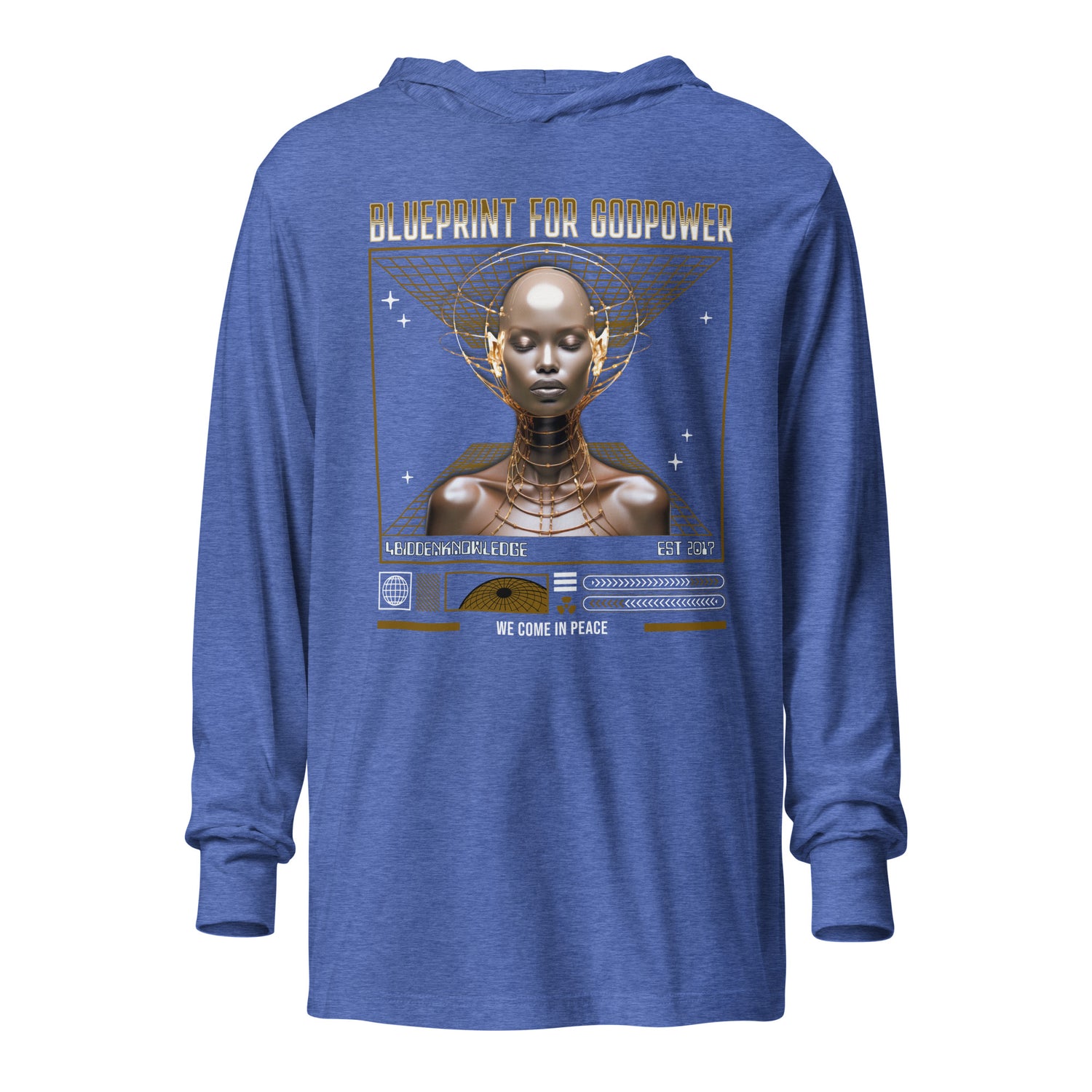 BluePrint for GodPower Hooded long-sleeve tee {{TRADEMARKED}}™️