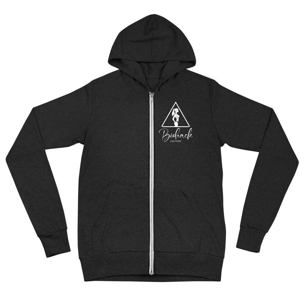BIO-HACK Unisex zip hoodie {{TRADEMARKED}}™️