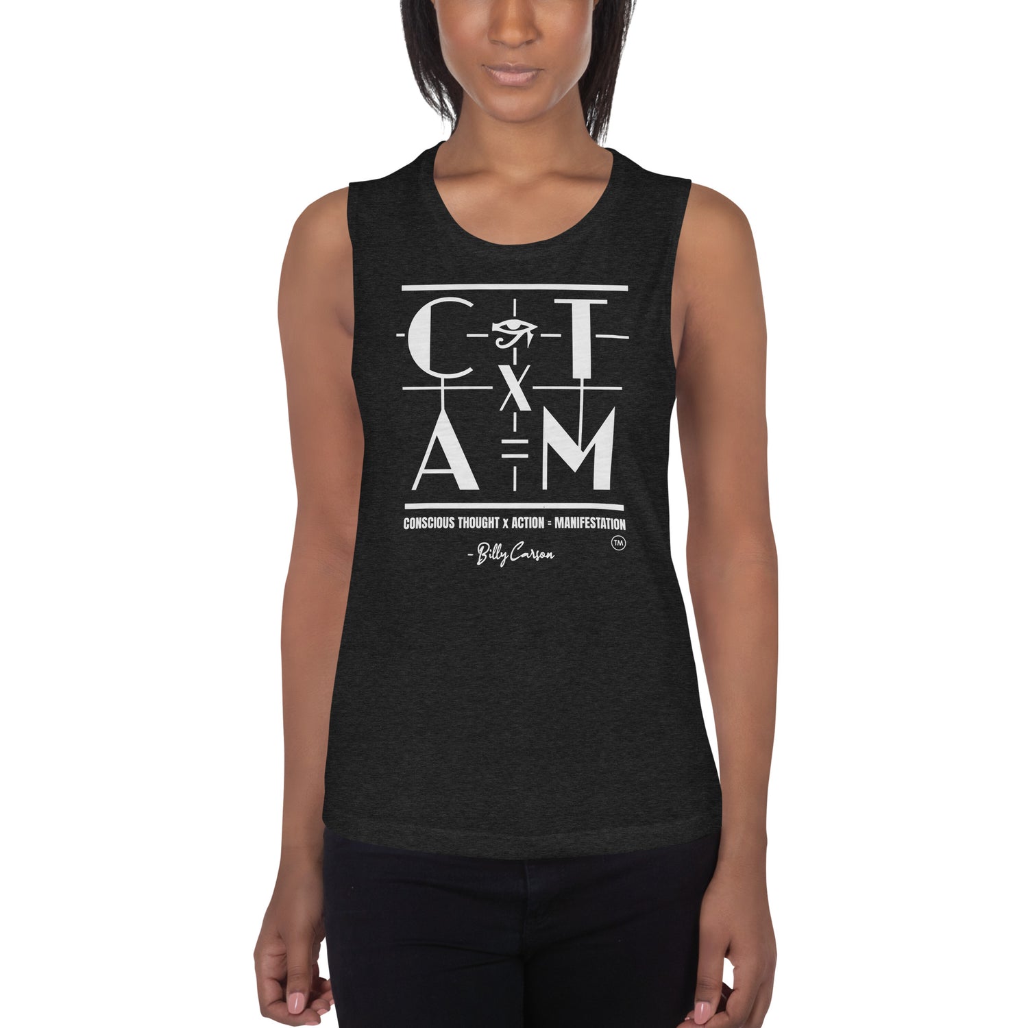 &quot;CONSCIOUS THOUGHT...&quot; Ladies’ Muscle Tank {{TRADEMARKED}}