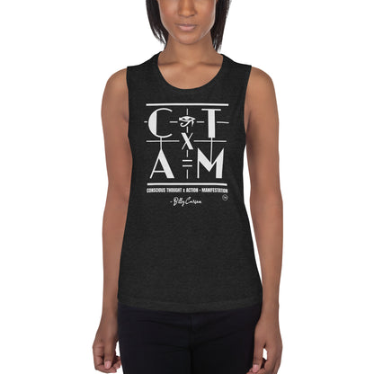 &quot;CONSCIOUS THOUGHT...&quot; Ladies’ Muscle Tank {{TRADEMARKED}}