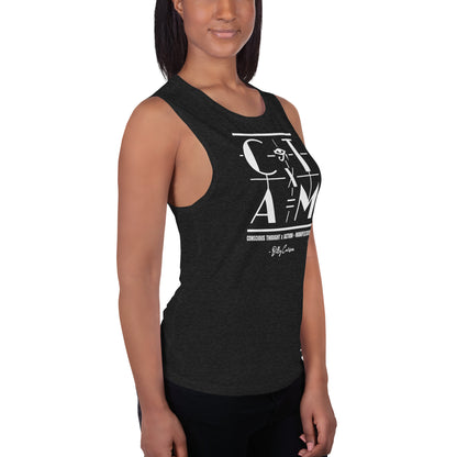 &quot;CONSCIOUS THOUGHT...&quot; Ladies’ Muscle Tank {{TRADEMARKED}}