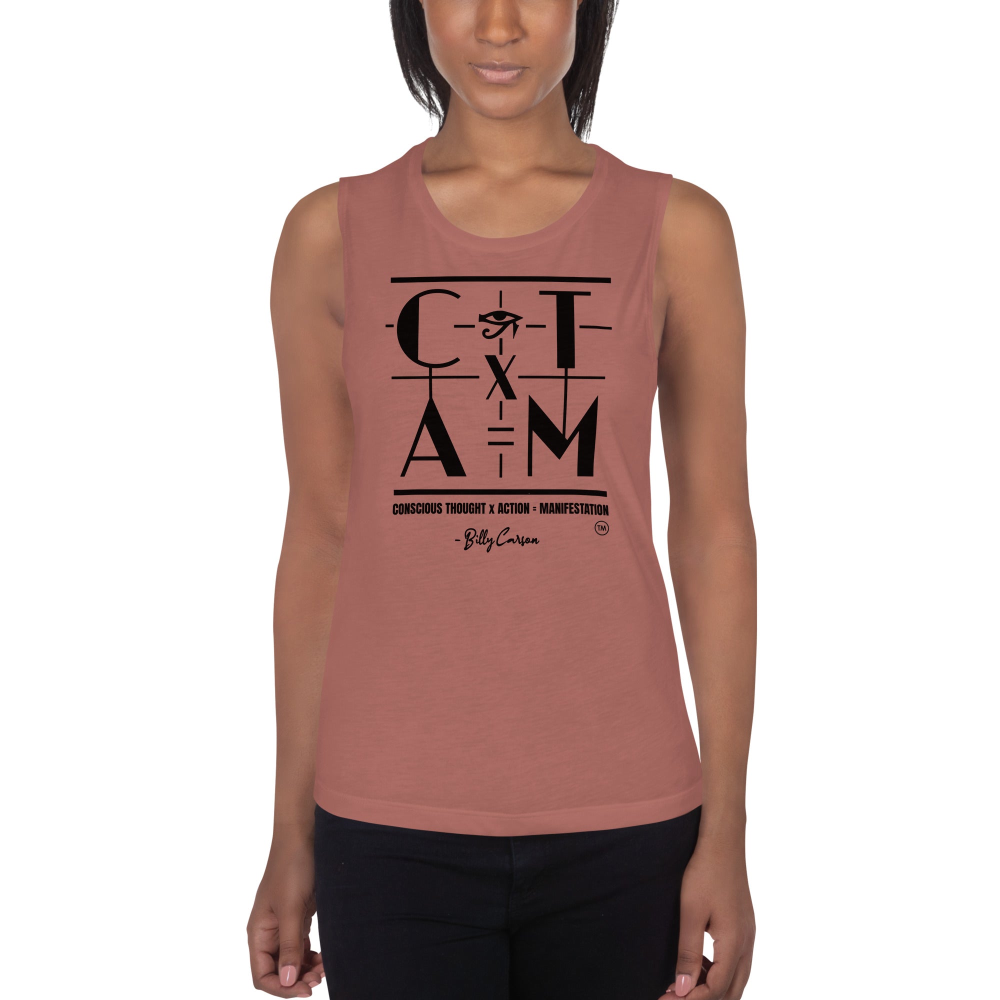 &quot;CONSCIOUS THOUGHT...&quot; Ladies’ Muscle Tank {{TRADEMARKED}}